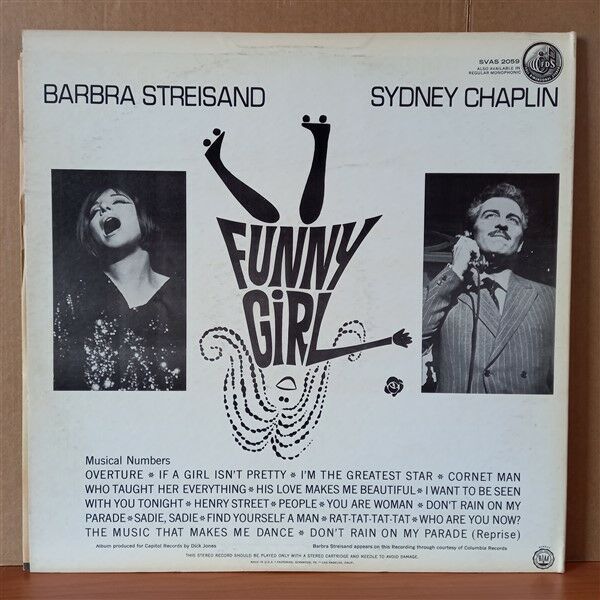 FUNNY GIRL [ORIGINAL BROADWAY CAST] / BARBRA STREISAND, SYDNEY CHAPLIN (1964) - LP 2.EL PLAK