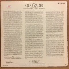 QUO VADIS ROYAL PHILHARMONIC ORC. MIKLOS ROZSA 2.EL PLAK