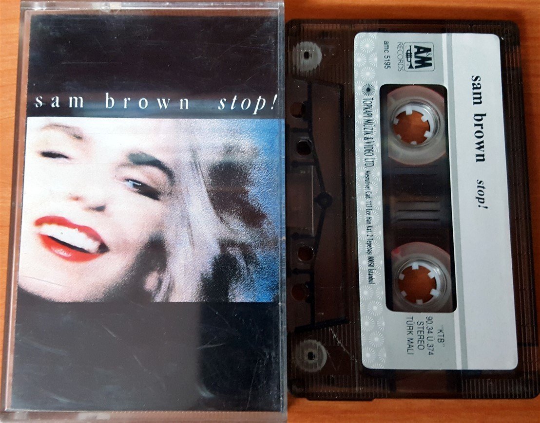 SAM BROWN - STOP! (1990) TOPKAPI CASSETTE MADE IN TURKEY ''USED'' PAPER LABEL