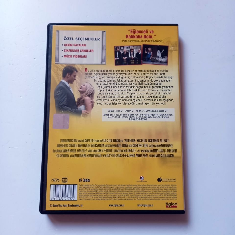 AŞK ÇEŞMESİ - WHEN IN ROME - KRISTEN BELL, JOSH DUHAMEL - DVD 2.EL