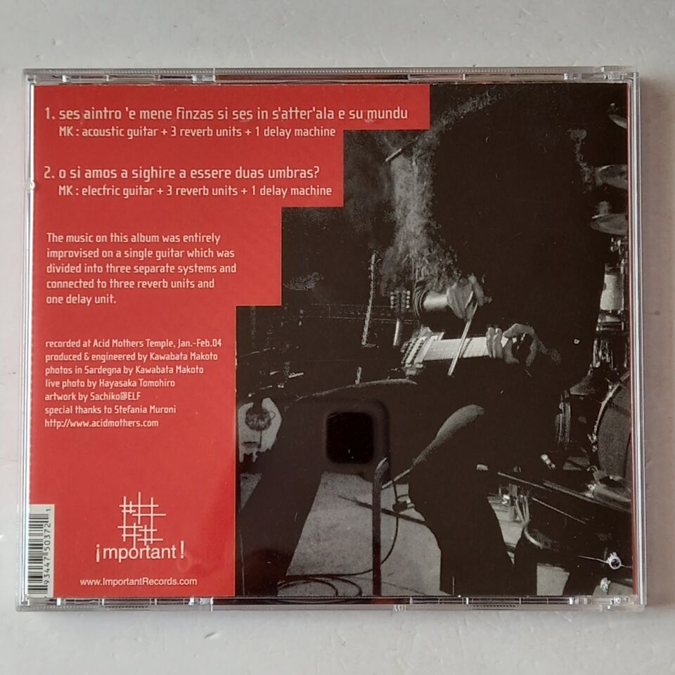 KAWABATA MAKOTO – O SI AMOS A SIGHIRE A ESSERE DUAS UMBRAS? (2004) - CD İMZALI 2.EL