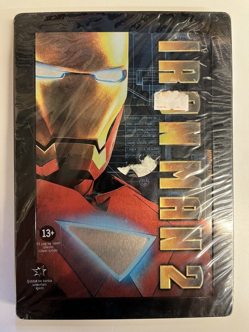 IRON MAN 2 - DEMİR ADAM 2 - ROBERT DOWNEY JR. - 2 DİSK STEELBOOK METAL KUTU DVD AMBALAJINDA SIFIR