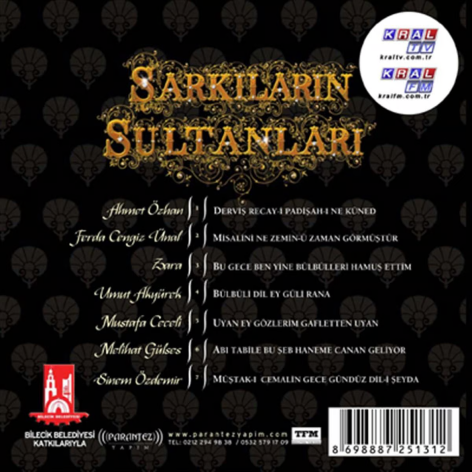 ŞARKILARIN SULTANLARI - AHMET ÖZHAN, ZARA, MELİHAT GÜLSES, MUSTAFA CECELİ, UMUT AKYÜREK,.. - CD DIGIPAK AMBALAJINDA SIFIR