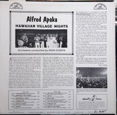 ALFRED APAKA - HAWAIIAN VILLAGE NIGHTS - PLAK 2.EL