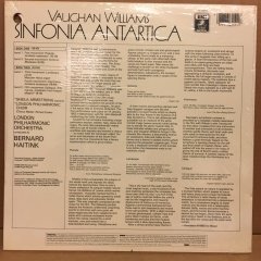 VAUGHAN WILLIAMS SINFONIA ANTARTICA HAITINK LPO SIFIR PLAK
