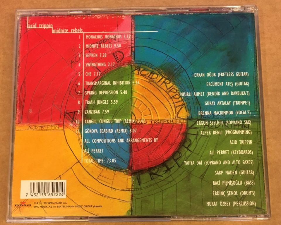 ACID TRIPPIN - MIDNITE REBELS (2002) - CD MODERN JAZZ FUSION ALİ PERRET YAHYA DAI SARP MADEN 2.EL