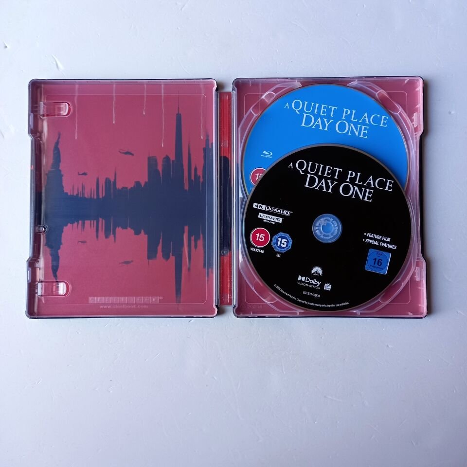 A QUIET PLACE: DAY ONE - LUPITA NYONG'O, JOSEPH QUINN - YÖN.: MICHAEL SARNOSKI - 2BLU-RAY 4K  STEELBOOK METAL KUTU 2.EL