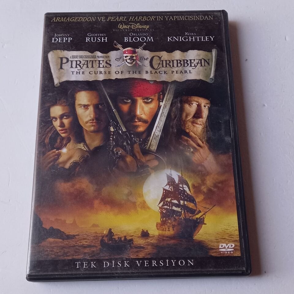PIRATES OF THE CARIBBEAN: THE CURSE OF THE BLACK PEARL / KARAYİP KORSANLARI: SİYAH İNCİ\'NİN LANETİ - JOHNNY DEPP - DVD 2.EL