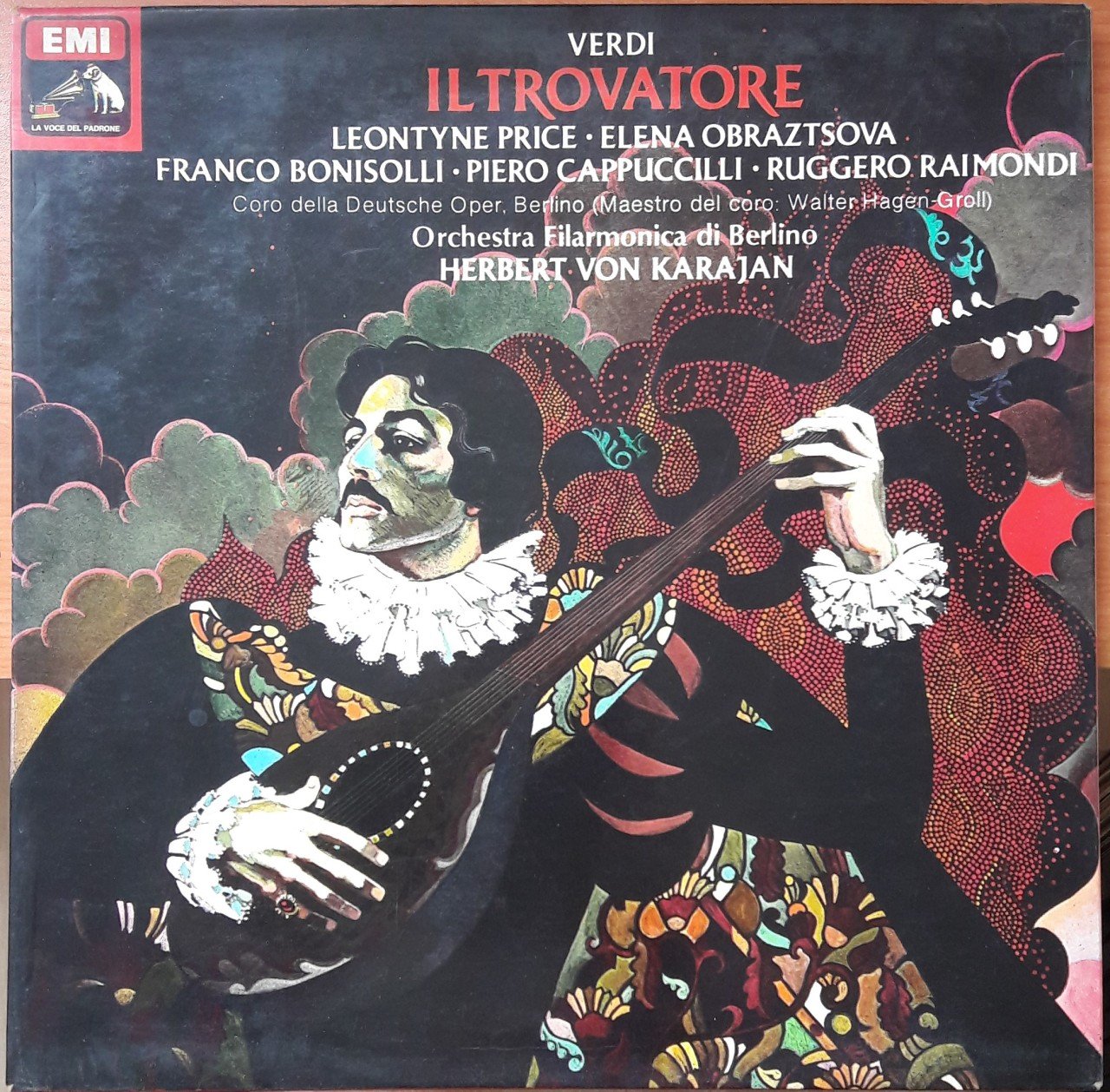 VERDI: IL TROVATORE, PRICE, OBRAZTSOVA, BERLIN PHILHARMONIC, HERBERT VON KARAJAN - 3PLAK 2.EL BOXSET
