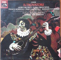 VERDI: IL TROVATORE, PRICE, OBRAZTSOVA, BERLIN PHILHARMONIC, HERBERT VON KARAJAN - 3PLAK 2.EL BOXSET