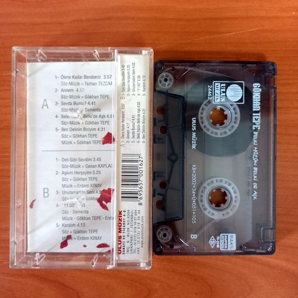 GÖKHAN TEPE - BELKİ HÜZÜN BELKİ DE AŞK (2002) - KASET 2.EL