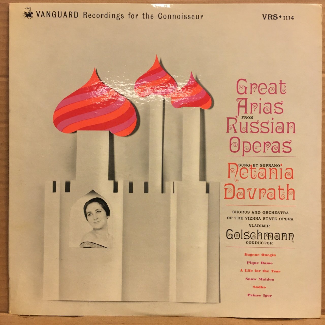GREAT ARIAS FROM RUSSIAN OPERAS - NETANIA DAVRATH , VLADIMIR GOLSCHMANN (1963) - LP 2.EL PLAK
