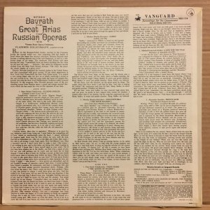 GREAT ARIAS FROM RUSSIAN OPERAS - NETANIA DAVRATH , VLADIMIR GOLSCHMANN (1963) - LP 2.EL PLAK