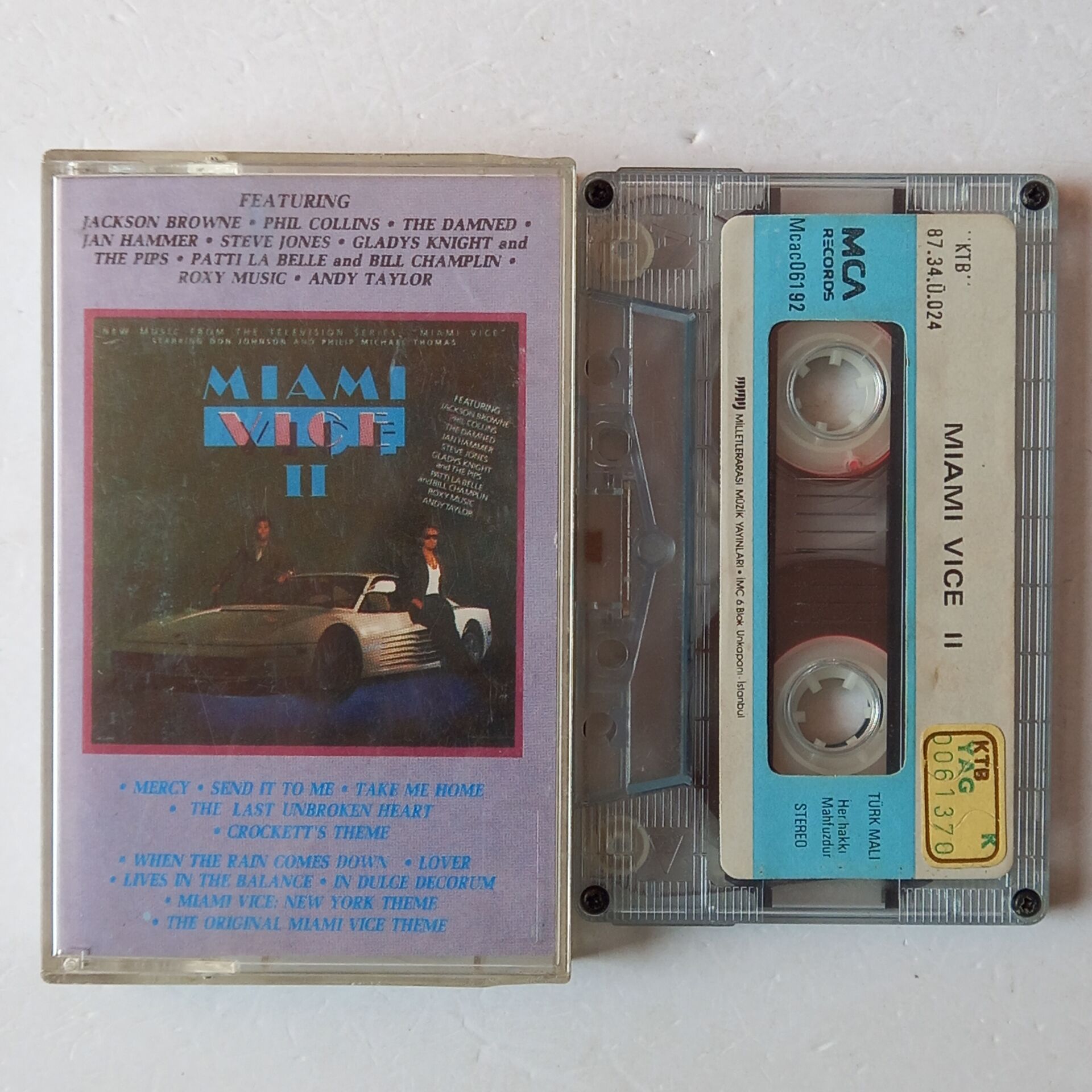 MIAMI VICE II - JACKSON BROWNE, PHIL COLLINS, IAN HAMMER (1987) - KASET 2.EL