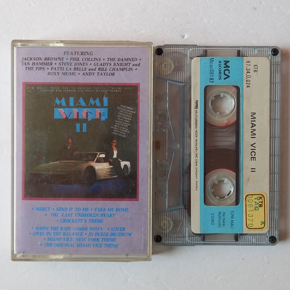 MIAMI VICE II - JACKSON BROWNE, PHIL COLLINS, IAN HAMMER (1987) - KASET 2.EL