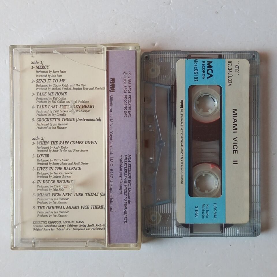 MIAMI VICE II - JACKSON BROWNE, PHIL COLLINS, IAN HAMMER (1987) - KASET 2.EL