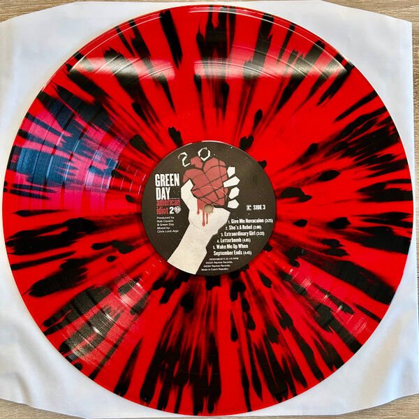 GREEN DAY - AMERICAN IDIOT (2004) - 2xLP 2025 RED & BLACK SPLATTER COLOURED EDITION SIFIR PLAK