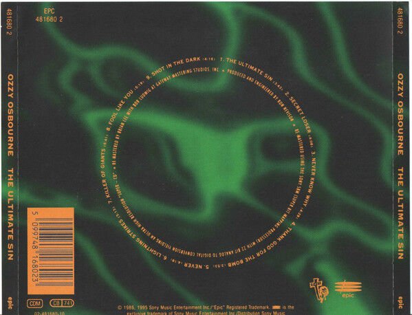 OZZY OSBOURNE – THE ULTIMATE SIN (1986) - CD REMASTERED AMBALAJINDA SIFIR