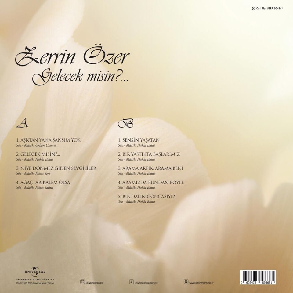ZERRİN ÖZER - GELECEK MİSİN (1982) - LP 2025 BASIM SIFIR PLAK