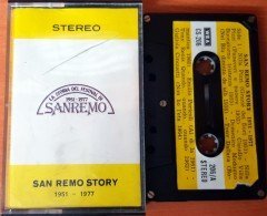 SAN REMO STORY 1951-1977 ADRIANO CELENTANO PEPPINO DI CAPRI CASSETTE ''USED'' PAPER LABEL