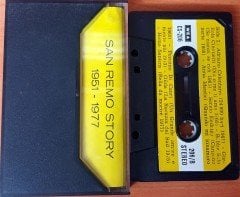 SAN REMO STORY 1951-1977 ADRIANO CELENTANO PEPPINO DI CAPRI CASSETTE ''USED'' PAPER LABEL
