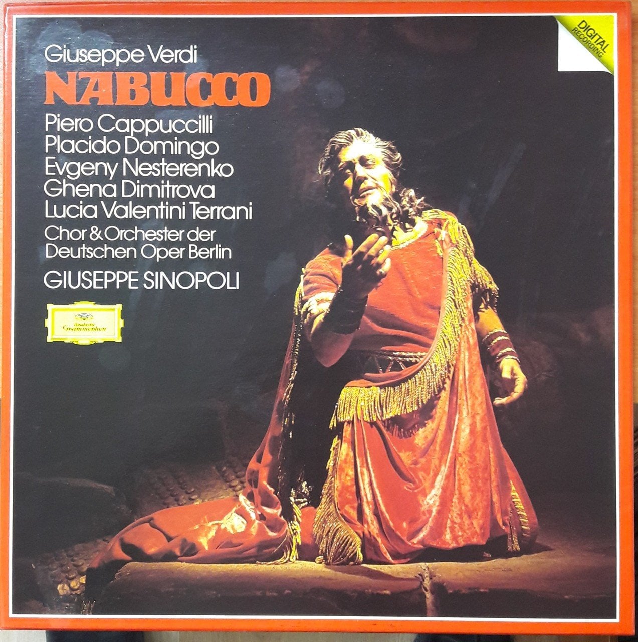 VERDI: NABUCCO, CAPPUCCILLI, DOMINGO, CHOR & ORCHESTER DEUTSCHEN OPER BERLIN, GIUSEPPE SINOPOLI - 3PLAK 2.EL BOXSET