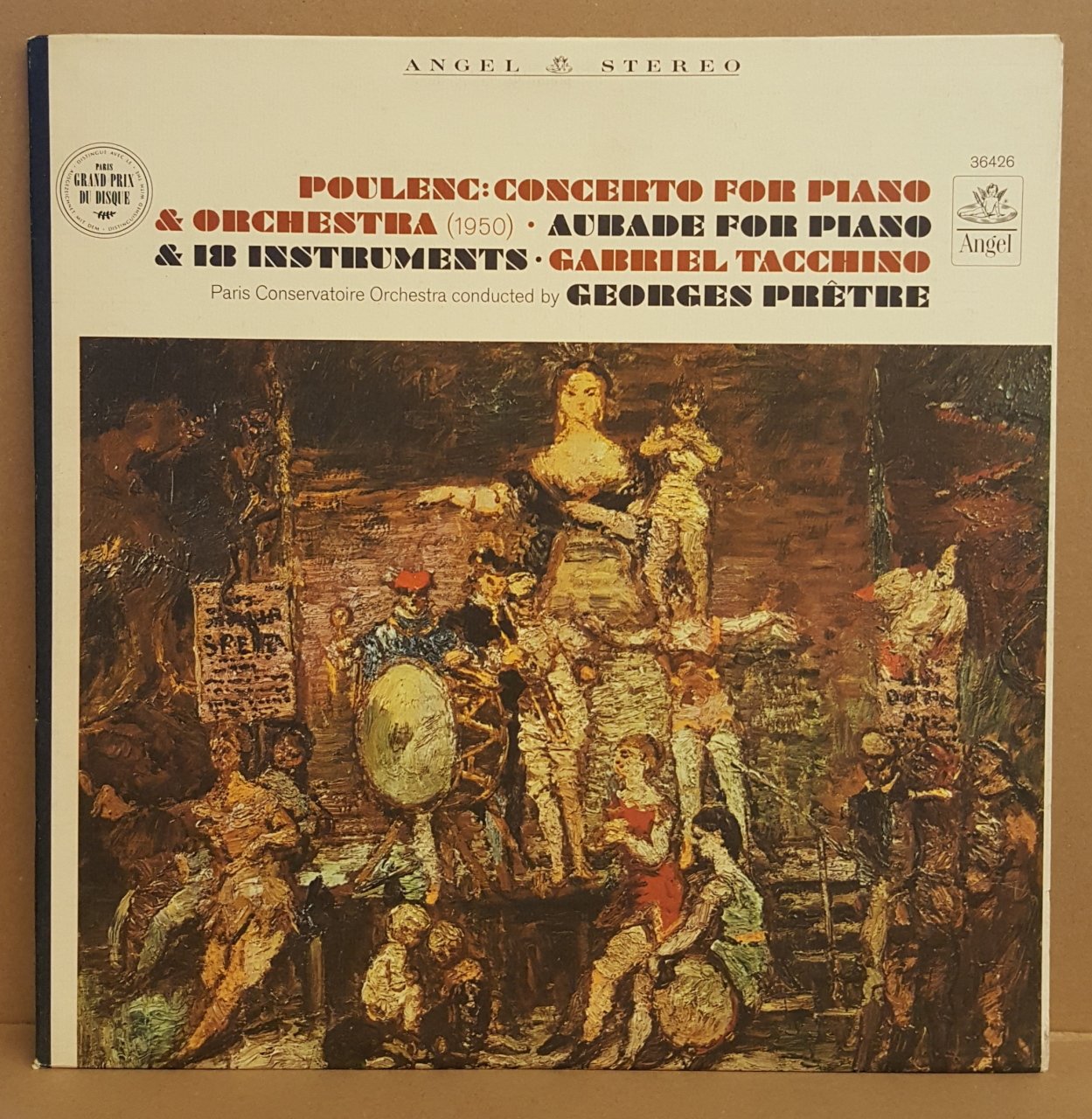 POULENC - CONCERTO FOR PIANO & ORCH. / GABRIEL TACCHINO / GEORGES PRETRE (1967) - LP 2.EL PLAK
