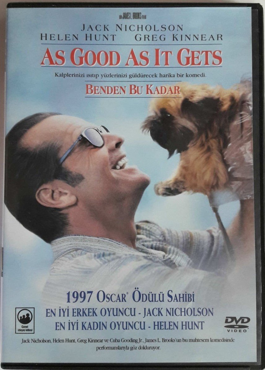 BENDEN BU KADAR - AS GOOD AS IT GETS - JACK NICHOLSON - HELEN HUNT - GREG KINNEAR - DVD 2.EL