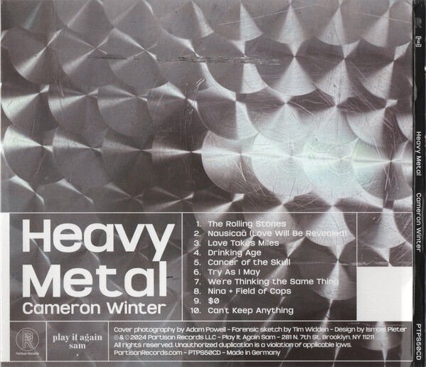 CAMERON WINTER – HEAVY METAL (2024) - CD DIGISLEEVE AMBALAJINDA SIFIR