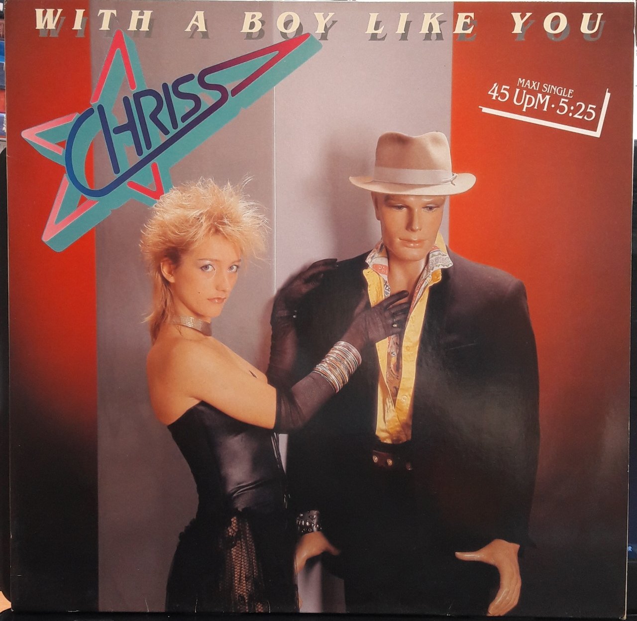 CHRISS - WITH A BOY LIKE YOU (1987) - 12'' MAXI SINGLE VINYL PLAK 2.EL