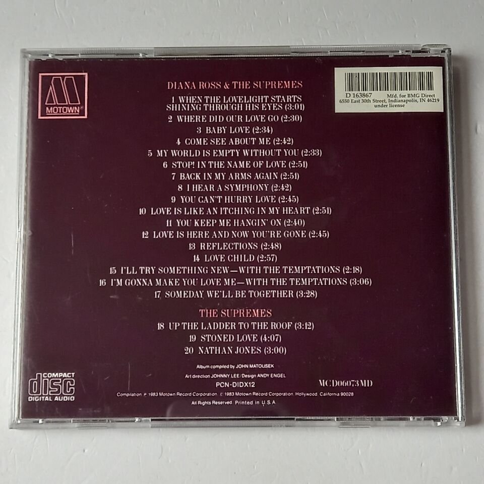 DIANA ROSS AND THE SUPREMES – 20 GREATEST HITS (1983) - CD 2.EL