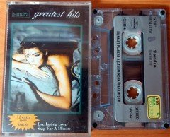 SANDRA - GREATEST HITS (1988) PLAKSAN CASSETTE MADE IN TURKEY ''USED'' PAPER LABEL