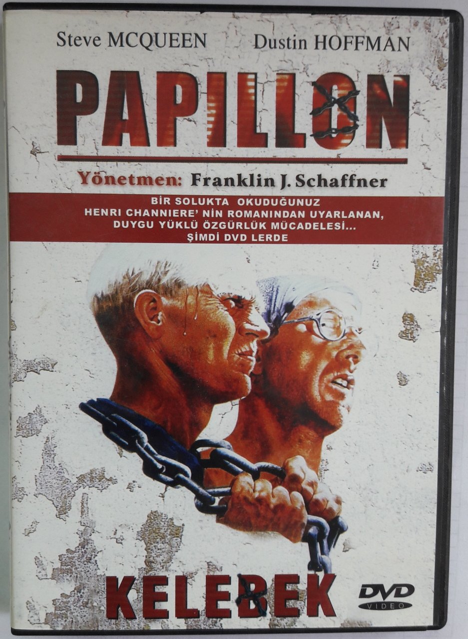 PAPILLON - KELEBEK - STEVE McQUEEN - DUSTIN HOFFMAN - DVD 2.EL (HENRI CHARRIÈRE)