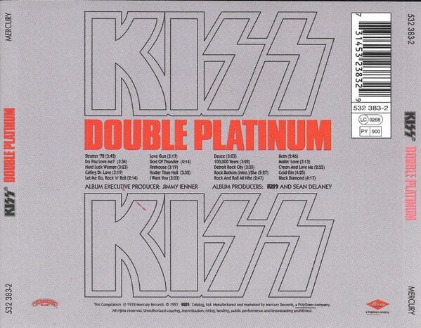 KISS – DOUBLE PLATINUM (1978) - CD REMASTERED 1978 REISSUE AMBALAJINDA SIFIR