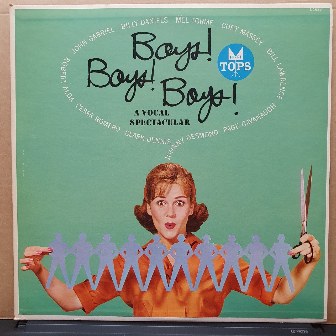 BOYS! BOYS! BOYS! / A VOCAL SPECTACULAR / JOHN GABRIEL, BILLY DANIELS, MEL TORME, CURT MASSEY (1959) - LP 2.EL PLAK