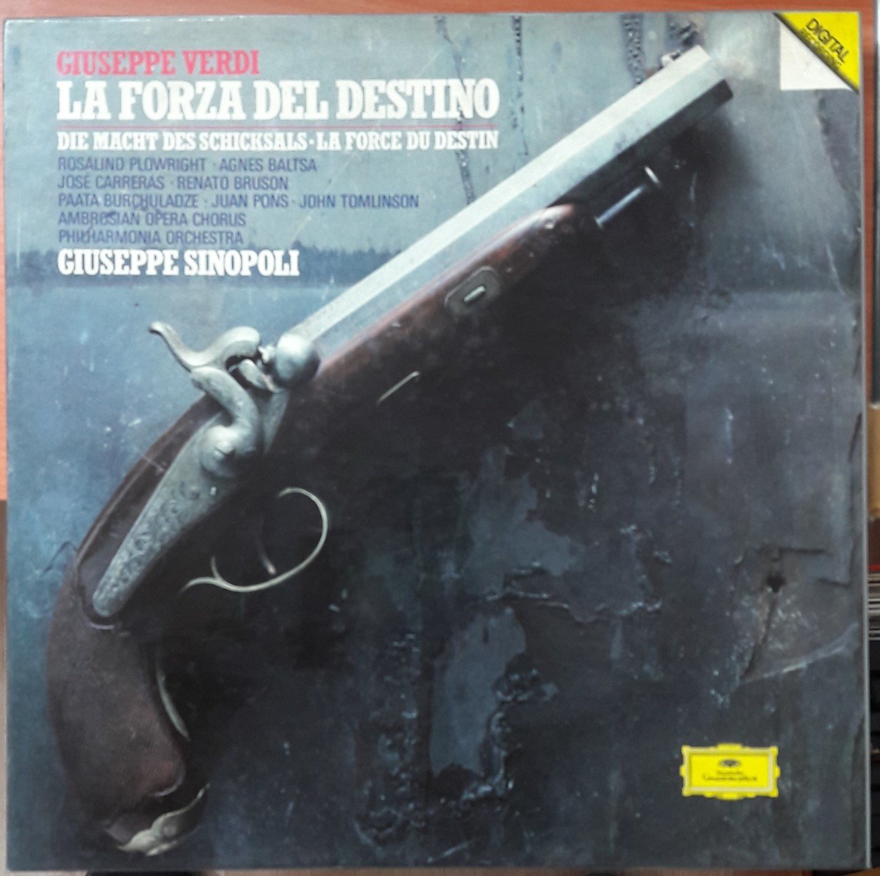 VERDI: LA FORZA DEL DESTINO, PLOWRIGHT, BALTSA, PHILHARMONIA ORCHESTRA, GIUSEPPE SINOPOLI - 3PLAK 2.EL BOXSET