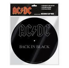 AC/DC - BACK IN BLACK - OFFICIALY LICENSED RECORD SLIP MAT - PİKAP KEÇESİ