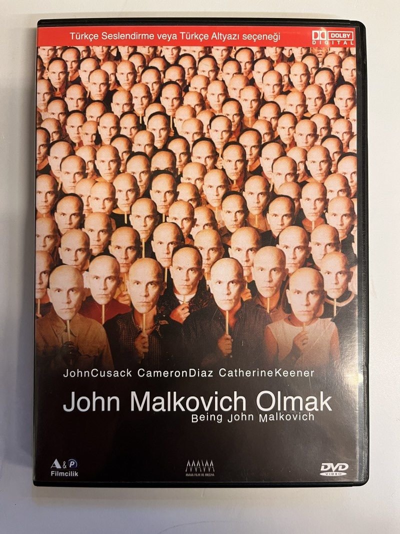 BEING JOHN MALKOVICH - JOHN MALKOVICH OLMAK - JOHN CUSACK - SPIKE JONZE - DVD 2.EL