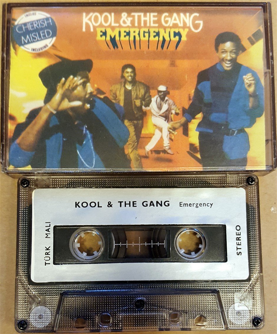 KOOL & THE GANG - EMERGENCY CASSETTE MADE IN TURKEY ''USED'' PAPER LABEL