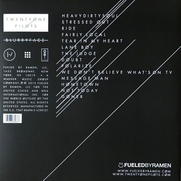 TWENTY ONE PILOTS - BLURRYFACE (2015) - 2LP 2024 EDITION SIFIR PLAK