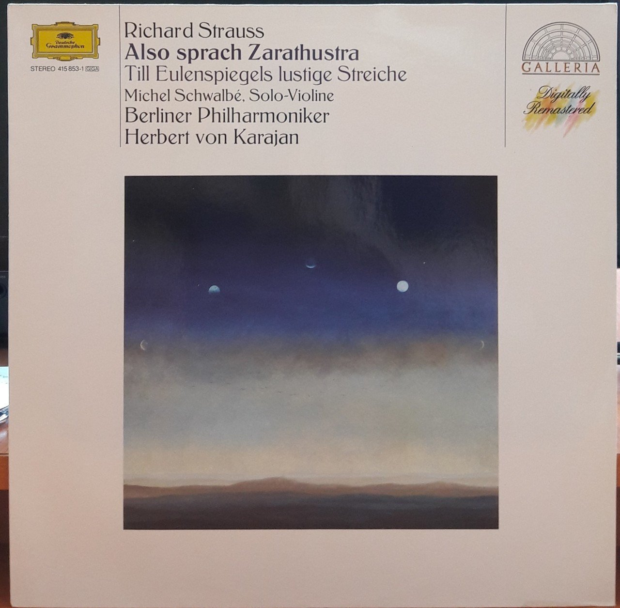 STRAUSS,R.: ALSO SPRACH ZARATHUSTRA, BERLINER PHILHARMONIKER, HERBERT VON KARAJAN - PLAK 2.EL