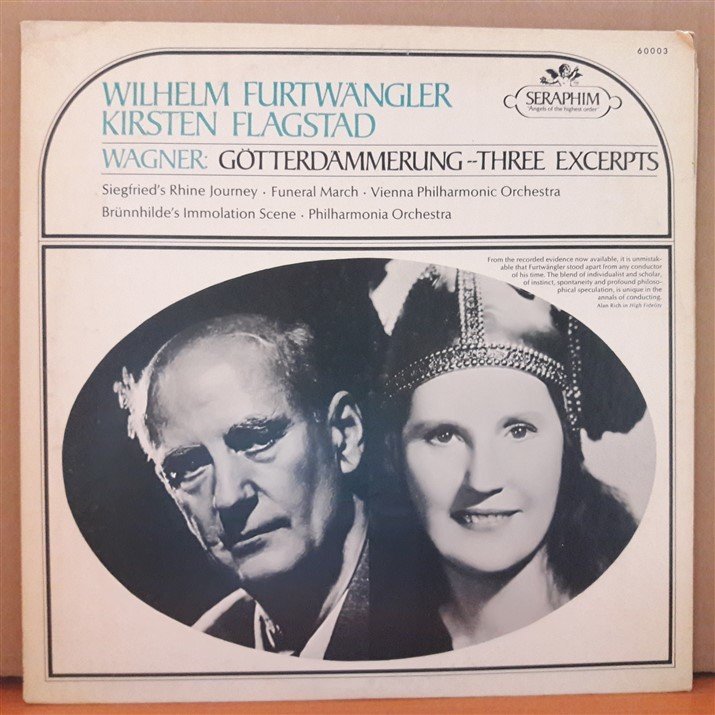 WAGNER: GÖTTERDÄMMERUNG, KIRSTEN FLAGSTAD, WILHELM FURTWÄNGLER - PLAK 2.EL