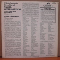 WAGNER: GÖTTERDÄMMERUNG, KIRSTEN FLAGSTAD, WILHELM FURTWÄNGLER - PLAK 2.EL