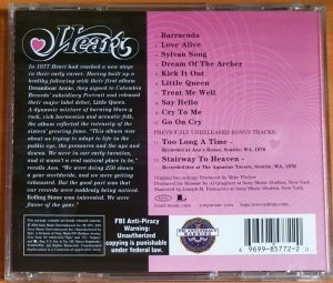 HEART - LITTLE QUEEN (1977) - CD 2004 REMASTERED REISSUE 2.EL