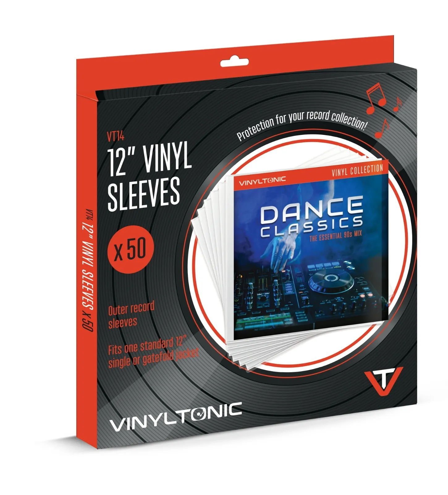 VINYLTONIC - RECORD SLEEVES - 12'' PLAKLAR, LP'LER İÇİN KORUMA NAYLONU PAKET (50 ADET)