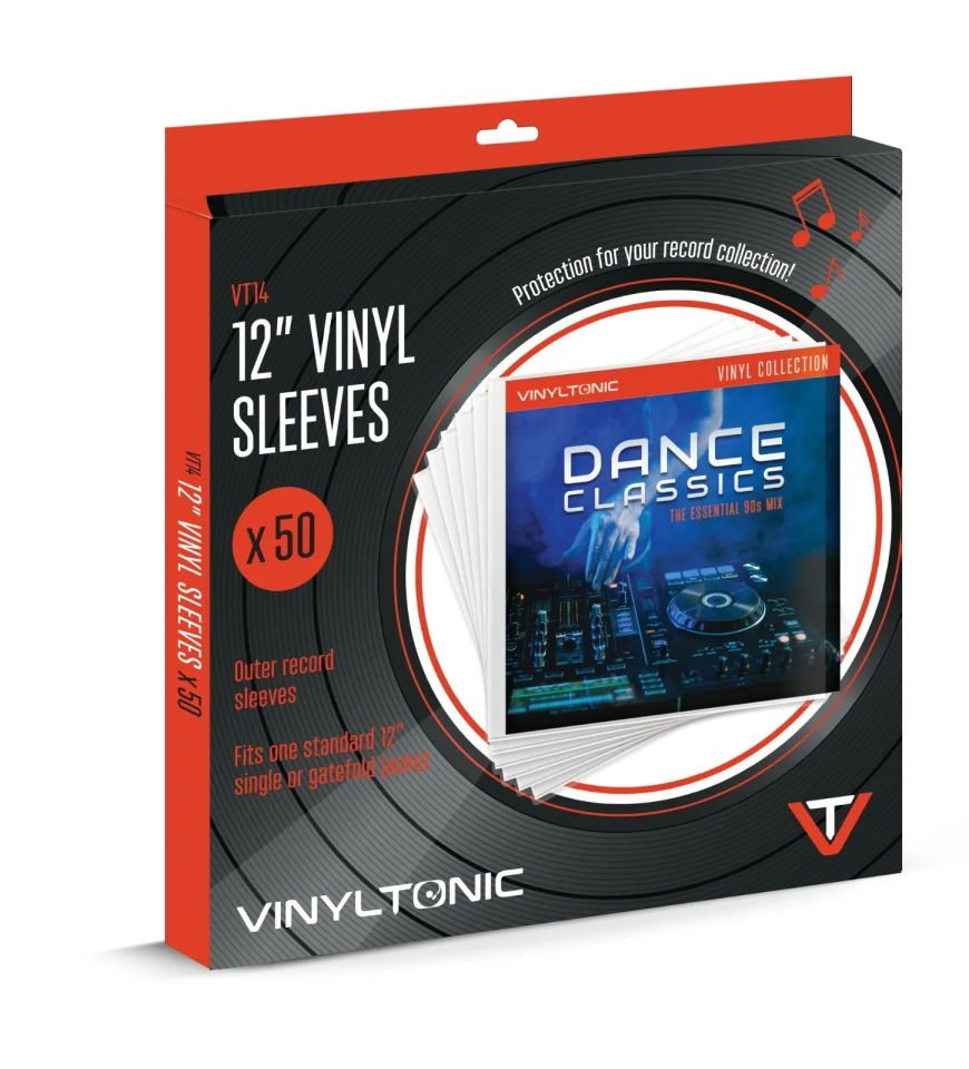 VINYLTONIC - RECORD SLEEVES - 12'' PLAKLAR, LP'LER İÇİN KORUMA NAYLONU PAKET (50 ADET)
