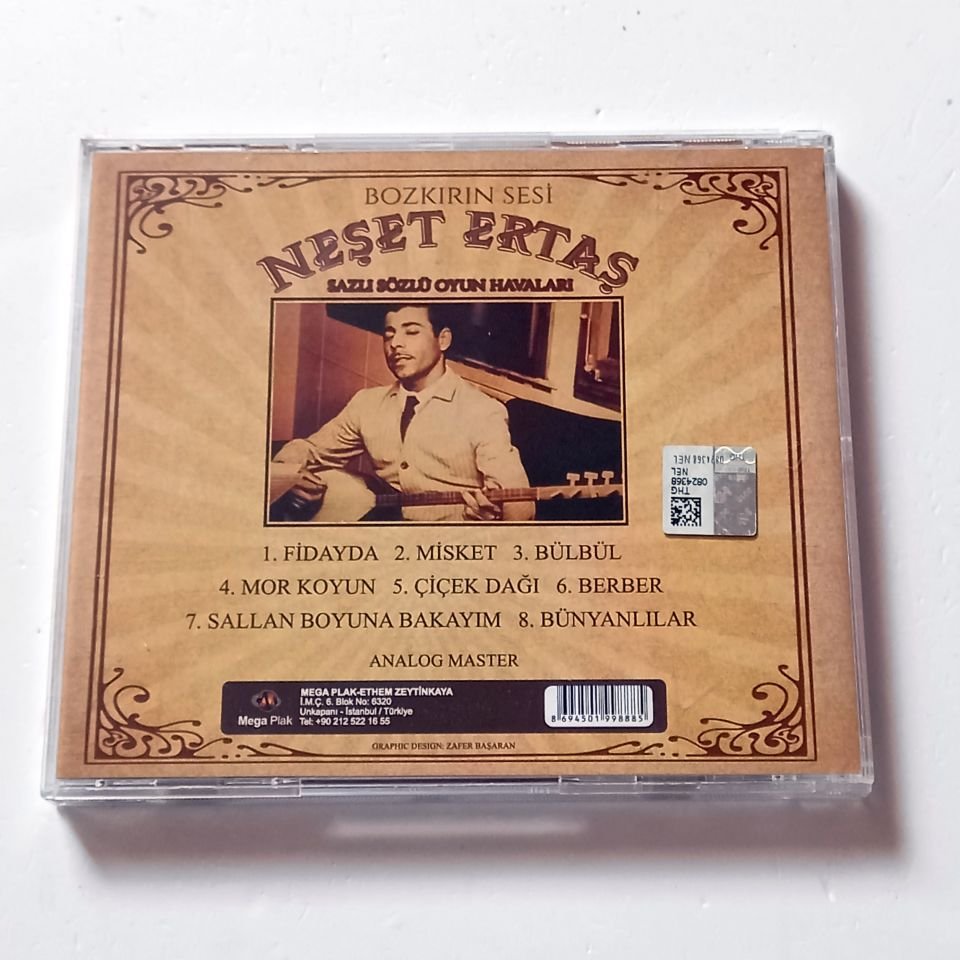 NEŞET ERTAŞ - SAZLI SÖZLÜ OYUN HAVALARI - CD MEGA PLAK 2.EL