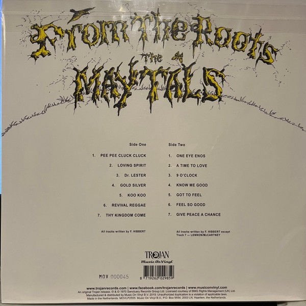 THE MAYTALS - FROM THE ROOTS (1973) - LP REGGAE 180GR 2023 YELOW & GREEN MARBLED COLOURED EDITION SIFIR PLAK