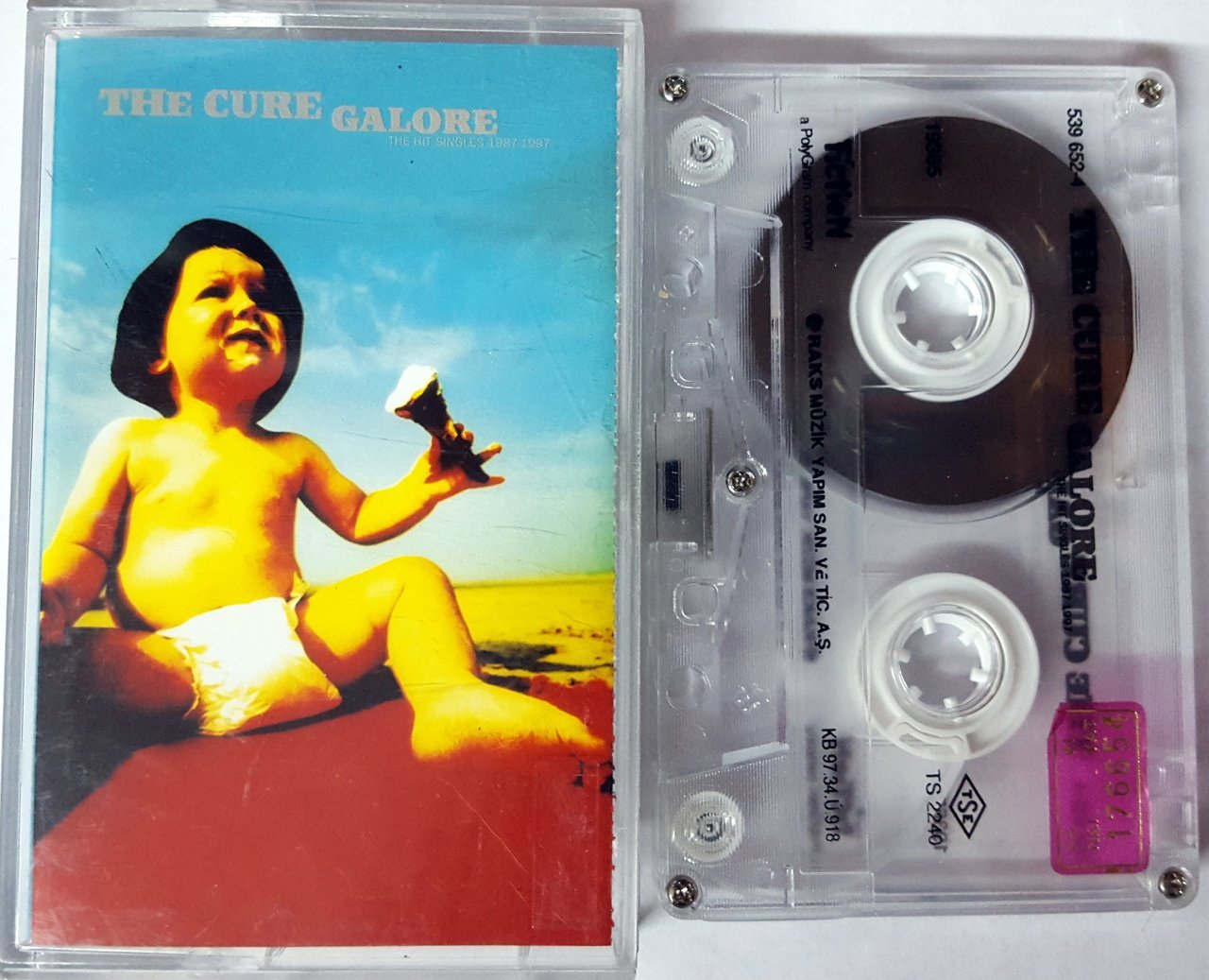 CURE - GALORE THE HIT SINGLES 1987-1997 (1997) RAKS CASSETTE MADE IN TURKEY ''USED''