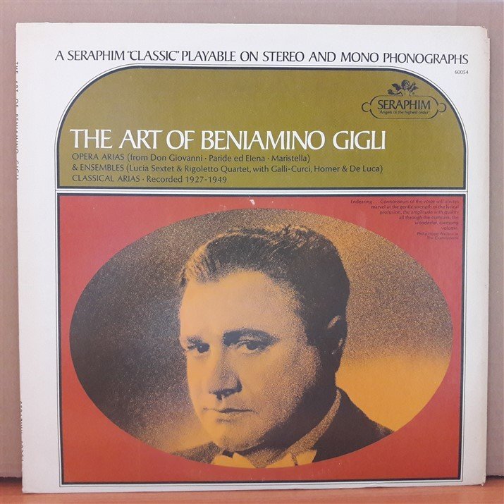 THE ART OF BENIAMONI GIGLI - OPERA ARIAS - PLAK 2.EL
